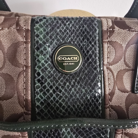Coach Signature Python Stripe Tote 2013 - Picture 2 of 12